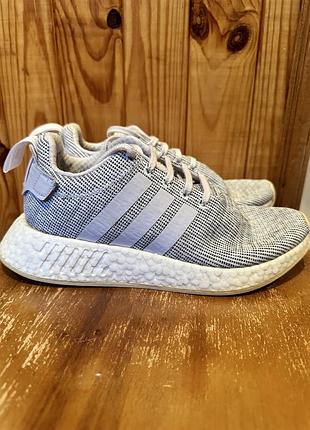 Кроссовки женские серые adidas nmd r2 purple b22641 37 размер оригинал