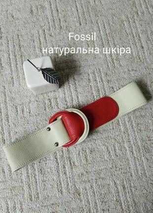 Ремень пояс fossil  из натуральной 100% кожи, женский кожаный ремень размер м1 фото