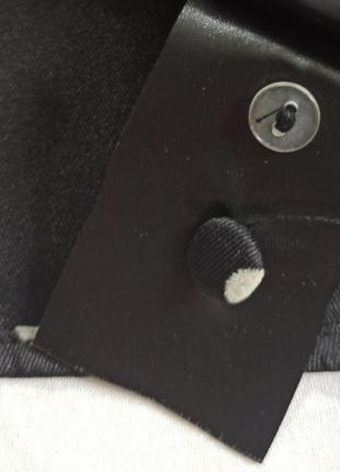 Сатиновая блуза в горошек на запах с рукавами фонариками6 фото
