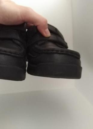 Кожаные туфли clarks на липучках 33-34 р7 фото