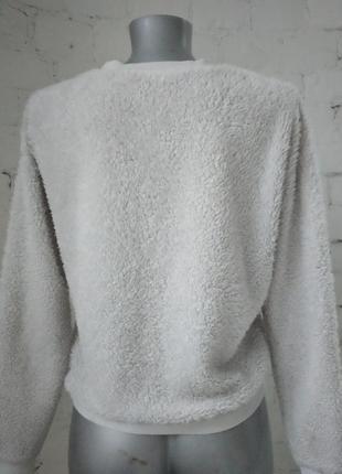 Меховой белый мех тедди полувер свитер теранова terranova s2 фото