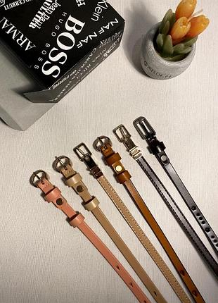 Женский ремень беж 1см кожаный, ремень из натуральной кожи женский бежевый ремень...