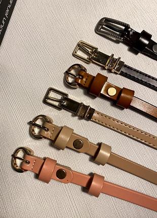 Женский ремень беж 1см кожаный, ремень из натуральной кожи женский бежевый ремень...