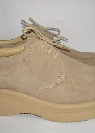 Туфли кожаные мужские бежевые buzz 43р.2 фото