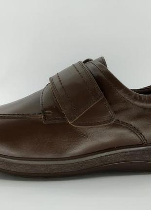 Туфлі чоловічі шкіряні на широку ногу cosyfeet 43 р. 28 см коричневі арт. 081 фото
