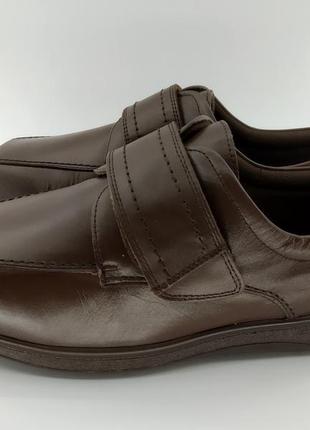 Туфлі чоловічі шкіряні на широку ногу cosyfeet 43 р. 28 см коричневі арт. 083 фото
