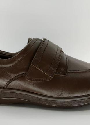 Туфлі чоловічі шкіряні на широку ногу cosyfeet 43 р. 28,5 см коричневі арт. 082 фото