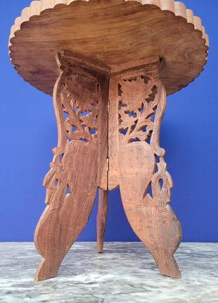 Винтажный деревянный стол с резьбой арт. 08864 фото