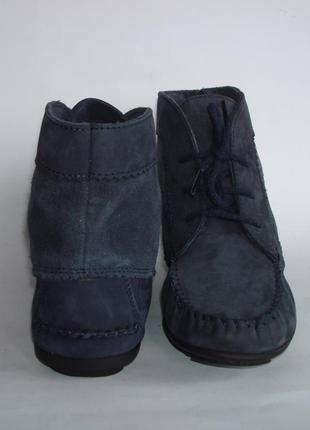 Ботинки кожаные женские синие sayla (03) 37р.4 фото