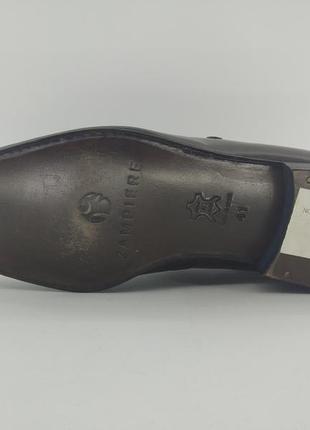 Туфлі шкіряні чоловічі zampiere 41 р. 27 см коричневі арт. 0256 фото