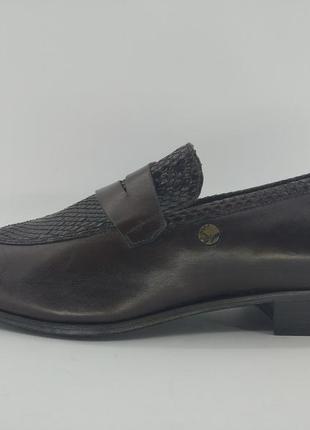 Туфлі шкіряні чоловічі zampiere 41 р. 27 см коричневі арт. 0251 фото