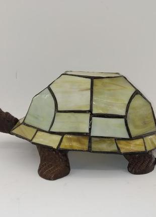 Настольная винтажная лампа тиффани "черепаха" арт. 07162 фото