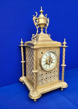 Бронзовые механические часы "домик" арт. 0326