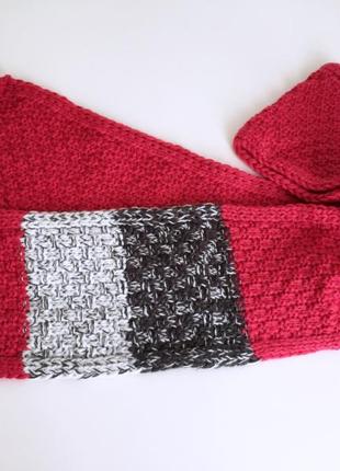 1-4г комплект шапка на флисе +шарф+варежки kitti cool деми /зима 44-52 бордо/серый8 фото