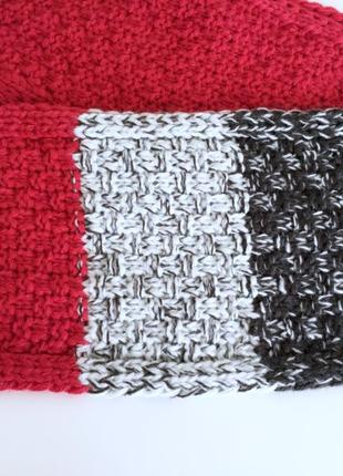 1-4г комплект шапка на флисе +шарф+варежки kitti cool деми /зима 44-52 бордо/серый9 фото