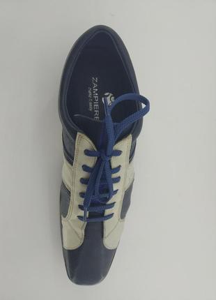 Туфлі шкіряні чоловічі zampiere 41 р. 27 см синьо-білі арт. 025 фото