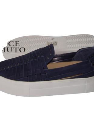 Слипоны кожаные женские синие vince camuto kenney 35,36,37,38,39,40,41р.