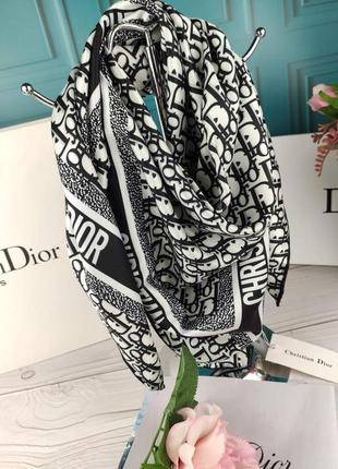 Шелковый платок в стиле диор dior люкс качество6 фото