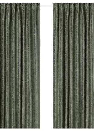 Шторы икеа ikea fritse темно-зеленые. в наличии — цена 1790 грн в каталоге  Шторы ✓ Купить товары для дома и быта по доступной цене на Шафе | Украина  #28599481