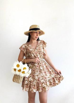 Тренд літа 2023! легка літня сукня квітковий принт, невагома сукня у квіточку, літнє плаття4 фото