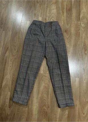 Штаны в клетку на резиночке s-m