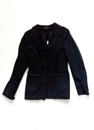 Черный замшевый пиджак giam marco