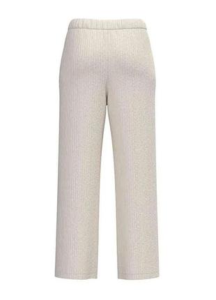 Женские брюки в рубчик, размер s/m, цвет бежевый2 фото