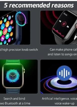 Фитнес браслет smart watch i7 pro max, пульсометр, тонометр, умные смарт часы, шагомер, телефон9 фото