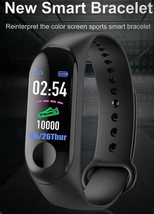 Фитнес браслет smart band m3, умные смарт часы, шагомер пульсометр давление6 фото