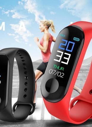 Фитнес браслет smart band m3, умные смарт часы, шагомер пульсометр давление2 фото