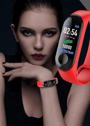 Фитнес браслет smart band m3, умные смарт часы, шагомер пульсометр давление5 фото