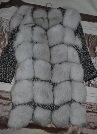 Massimo duti пальто шерсть песец эксклюзив6 фото