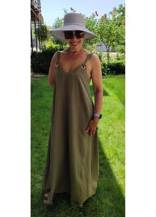 Жіночий сарафан максі чорний