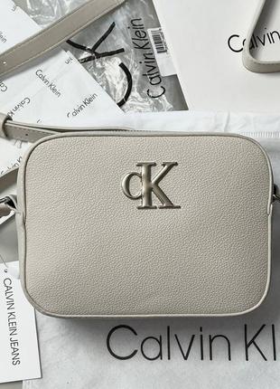 Небольшая женская сумочка на плечо ck 2765 beige