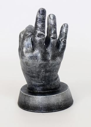 Статуетка рука "ок!" (окей) 24 см   сп514-4 срібло3 фото