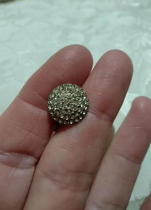 Одиночная клипса с кристаллами