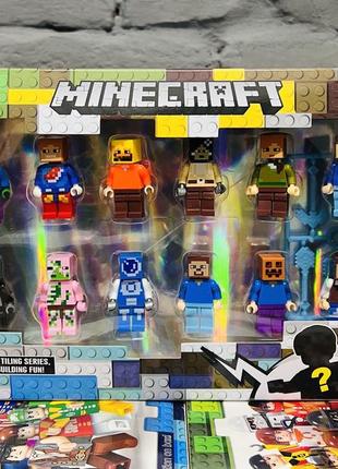 Набор майнкрафт 12 мини-фигурки лего minecraft — цена 350 грн в ...