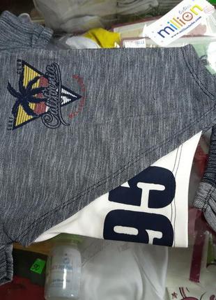 Костюм літній для хлопчика новонароджених лакоста футболка шорти 62 68