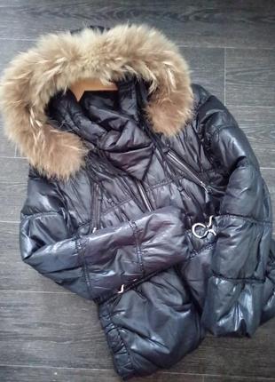 Теплая дутая стеганая куртка размер с