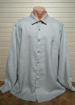 Льняная рубашка из 100% льна лён mantaray ☕ размер xl/наш 52-54рр