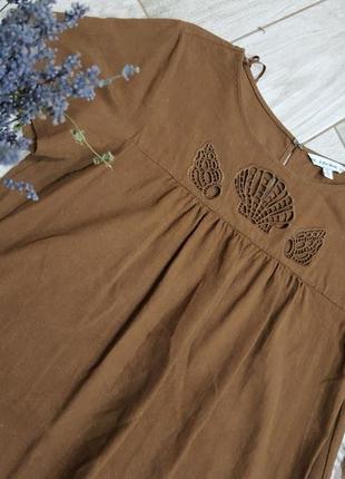 Платье из льна в этно стиле xs-s3 фото