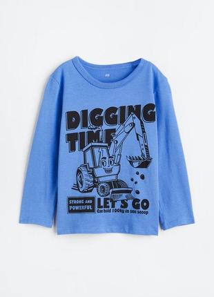 Реглан лонгслів h&m на хлопчика 2-4-6 років 98/104 та 110/116 см кофта hm