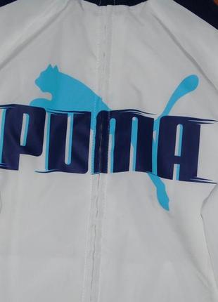 Белая спортивная ветровка,кофта puma,пума,140, 10 лет4 фото