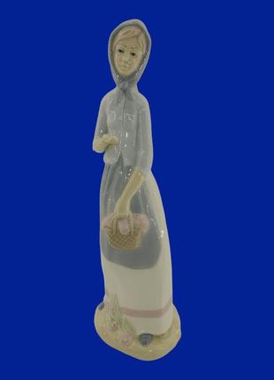 Статуэтка фарфоровая nadal "женщина с корзинкой" арт. 02031 фото