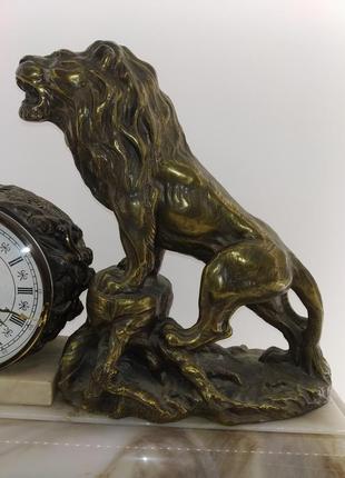 Настольные часы "лев" арт. 040910 фото