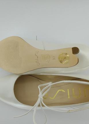 Туфлі жіночі шкіряні unisa nao bone 40 р. 26,2 см білі арт. 0937 фото