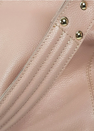 Сумка женская средняя натуральная кожа, розовый флотар 16893 фото