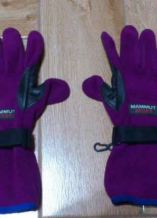 Перчатки рукавички флісові лижні лыжные горнолыжные рукавицы рукавиці mammut sport р.м🇨🇭