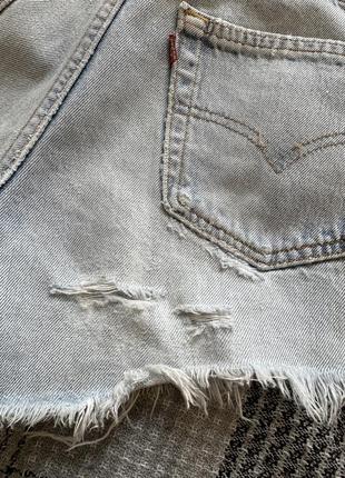 Levi's винтажные джинсовые шорты с высокой посадкой6 фото