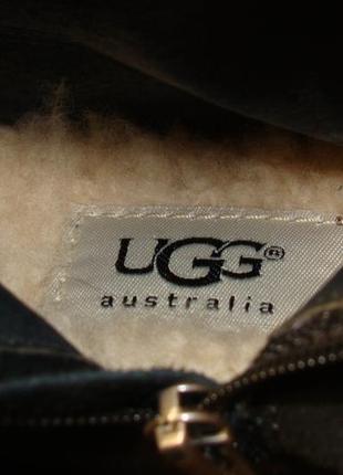 Сапоги женские кожаные демисезонные угги черные ugg8 фото